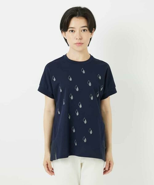 Maison de CINQ / メゾン ドゥ サンク カットソー | コットン天竺しずくプリントカットソープルオーバー | 詳細5