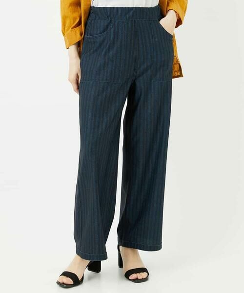 Maison de CINQ / メゾン ドゥ サンク その他パンツ | [リバーシブル]デジタル幾何デニムプリントパンツ | 詳細4