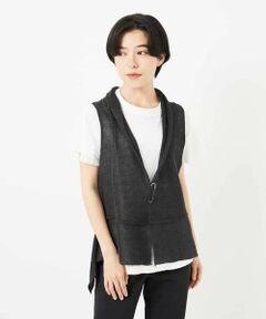 Maison de CINQ / メゾン ドゥ サンク ベスト | [人気デザイン/日本製]リネンニットジレ