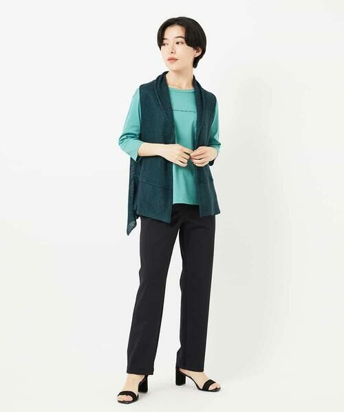 Maison de CINQ / メゾン ドゥ サンク ベスト | [人気デザイン/日本製]リネンニットジレ | 詳細12