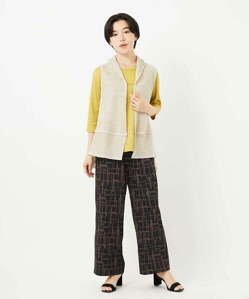 Maison de CINQ / メゾン ドゥ サンク ベスト | [人気デザイン/日本製]リネンニットジレ | 詳細13