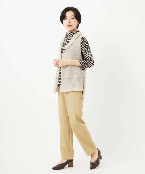 Maison de CINQ / メゾン ドゥ サンク ベスト | [人気デザイン/日本製]リネンニットジレ | 詳細18