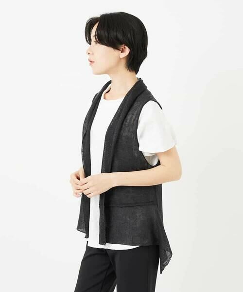 Maison de CINQ / メゾン ドゥ サンク ベスト | [人気デザイン/日本製]リネンニットジレ | 詳細19