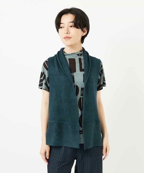 Maison de CINQ / メゾン ドゥ サンク ベスト | [人気デザイン/日本製]リネンニットジレ | 詳細25