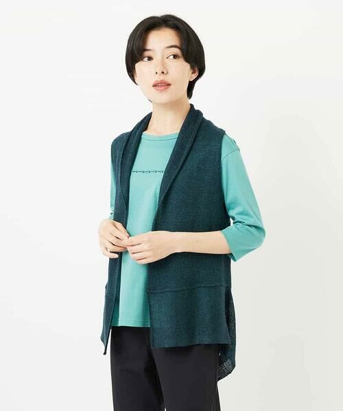 Maison de CINQ / メゾン ドゥ サンク ベスト | [人気デザイン/日本製]リネンニットジレ | 詳細26