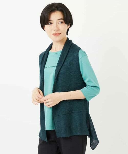 Maison de CINQ / メゾン ドゥ サンク ベスト | [人気デザイン/日本製]リネンニットジレ | 詳細27