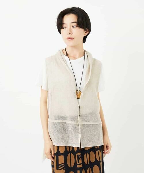 Maison de CINQ / メゾン ドゥ サンク ベスト | [人気デザイン/日本製]リネンニットジレ | 詳細29