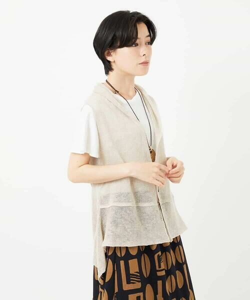 Maison de CINQ / メゾン ドゥ サンク ベスト | [人気デザイン/日本製]リネンニットジレ | 詳細30