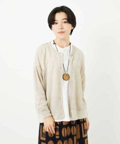 Maison de CINQ / メゾン ドゥ サンク カーディガン・ボレロ | [日本製]リネンニットカーディガン