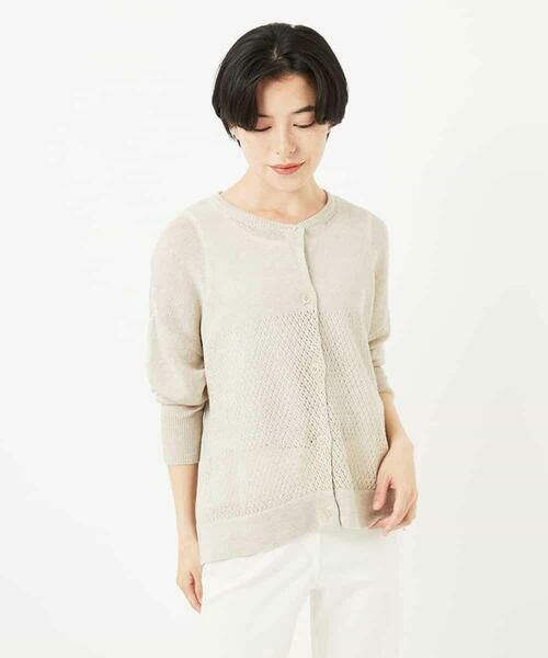 Maison de CINQ / メゾン ドゥ サンク カーディガン・ボレロ | [日本製]リネンニットカーディガン | 詳細3