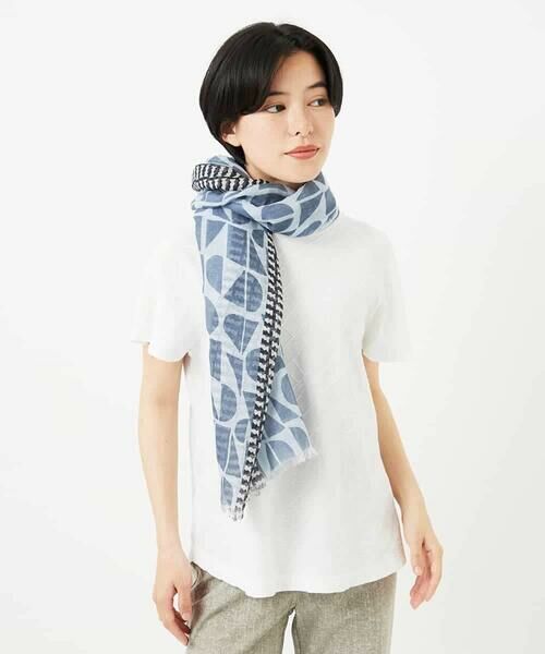 Maison de CINQ / メゾン ドゥ サンク マフラー・ショール・スヌード・ストール | ビーンズ幾何プリントストール | 詳細1