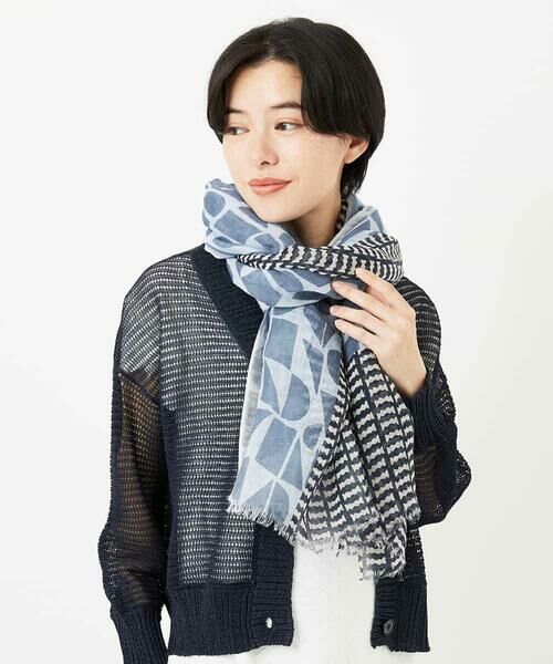 Maison de CINQ / メゾン ドゥ サンク マフラー・ショール・スヌード・ストール | ビーンズ幾何プリントストール | 詳細4