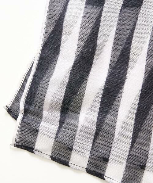 Maison de CINQ / メゾン ドゥ サンク マフラー・ショール・スヌード・ストール | 幾何プリント麻混ストール | 詳細5