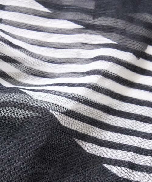 Maison de CINQ / メゾン ドゥ サンク マフラー・ショール・スヌード・ストール | 幾何プリント麻混ストール | 詳細6