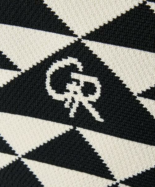 Maison de CINQ / メゾン ドゥ サンク トートバッグ | 幾何プリントニットバッグ | 詳細13