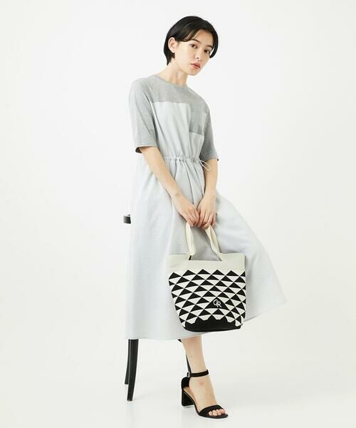 Maison de CINQ / メゾン ドゥ サンク トートバッグ | 幾何プリントニットバッグ | 詳細21