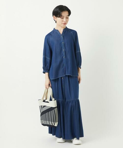 Maison de CINQ / メゾン ドゥ サンク トートバッグ | 幾何プリントニットバッグ | 詳細30