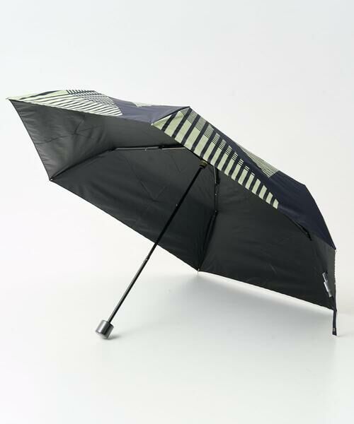 Maison de CINQ / メゾン ドゥ サンク 傘 | 【晴雨兼用】ストライプ幾何プリント折り畳み傘 | 詳細1