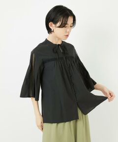 Maison de CINQ / メゾン ドゥ サンク シャツ・ブラウス | 60ローンフレアスリーブレースブラウス