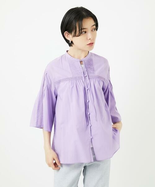 Maison de CINQ / メゾン ドゥ サンク シャツ・ブラウス | 60ローンフレアスリーブレースブラウス | 詳細1