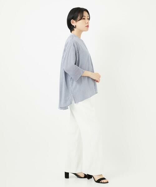 Maison de CINQ / メゾン ドゥ サンク シャツ・ブラウス | [吸湿速乾性/通気性] [日本製]バンドカラードルマンスリーブブラウス | 詳細18