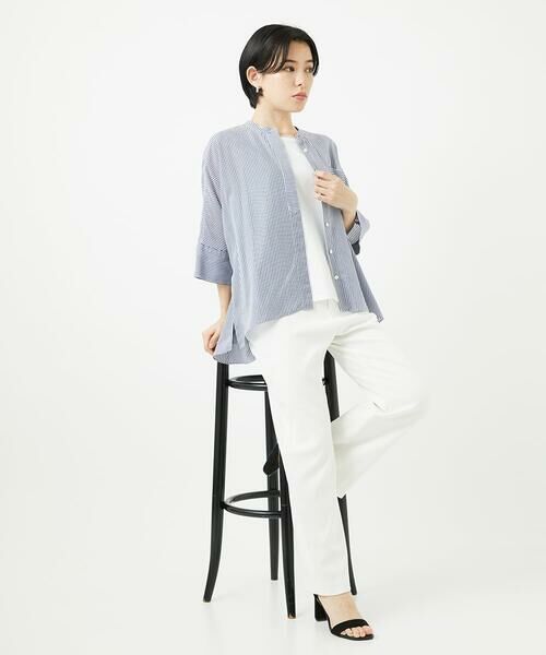 Maison de CINQ / メゾン ドゥ サンク シャツ・ブラウス | [吸湿速乾性/通気性] [日本製]バンドカラードルマンスリーブブラウス | 詳細19