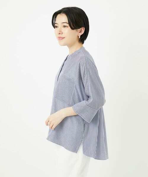 Maison de CINQ / メゾン ドゥ サンク シャツ・ブラウス | [吸湿速乾性/通気性] [日本製]バンドカラードルマンスリーブブラウス | 詳細3