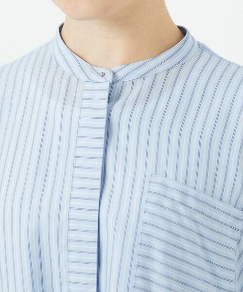 Maison de CINQ / メゾン ドゥ サンク シャツ・ブラウス | [吸湿速乾性/通気性] [日本製]バンドカラードルマンスリーブブラウス | 詳細9