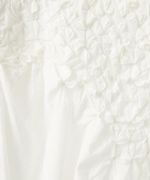 Maison de CINQ / メゾン ドゥ サンク シャツ・ブラウス | バンドカラーハンドスモッキング7分袖ブラウス | 詳細10