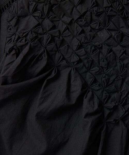 Maison de CINQ / メゾン ドゥ サンク シャツ・ブラウス | バンドカラーハンドスモッキング7分袖ブラウス | 詳細11