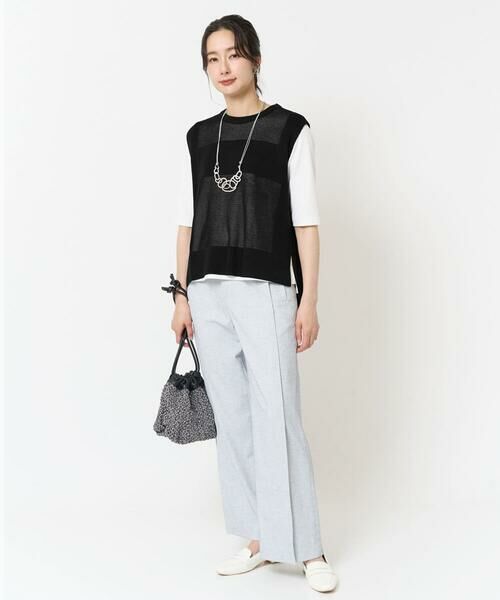 Maison de CINQ / メゾン ドゥ サンク ベスト | [新色追加]バックスリットメッシュニットベスト | 詳細14