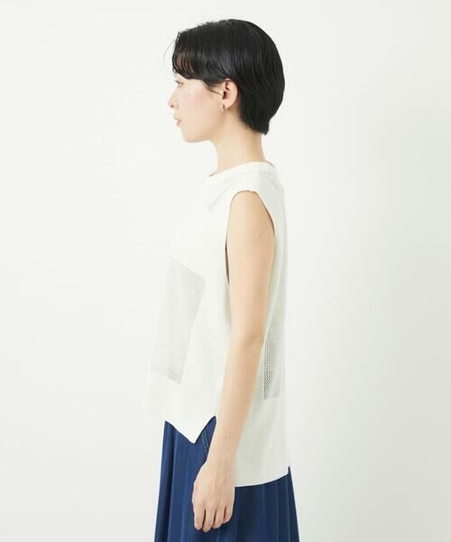 Maison de CINQ / メゾン ドゥ サンク ベスト | [新色追加]バックスリットメッシュニットベスト | 詳細4