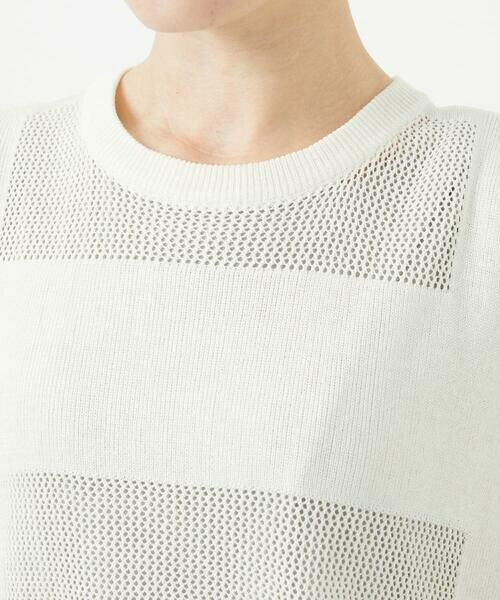 Maison de CINQ / メゾン ドゥ サンク ベスト | [新色追加]バックスリットメッシュニットベスト | 詳細6