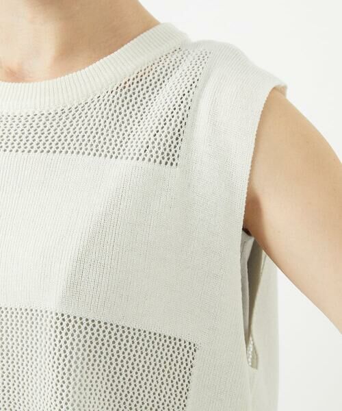 Maison de CINQ / メゾン ドゥ サンク ベスト | [新色追加]バックスリットメッシュニットベスト | 詳細7