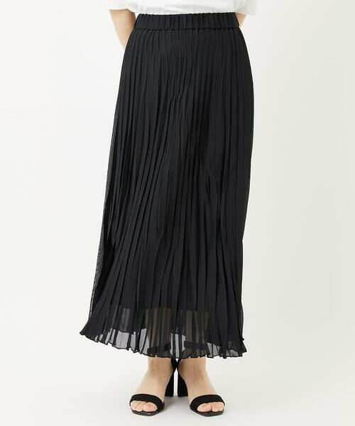 Maison de CINQ / メゾン ドゥ サンク ロング・マキシ丈スカート | [日本製]シアーランダムプリーツスカート | 詳細1