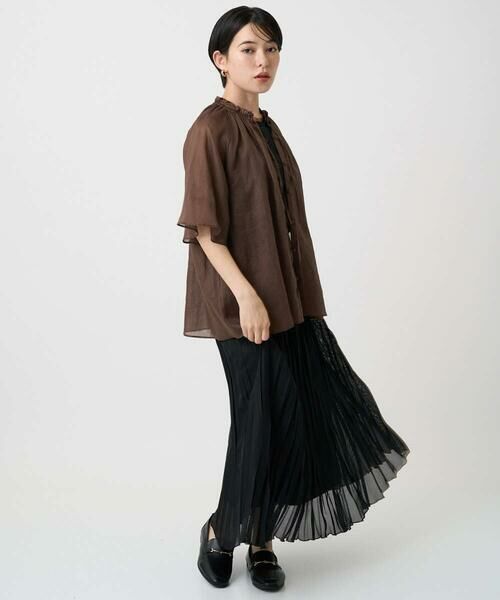 Maison de CINQ / メゾン ドゥ サンク ロング・マキシ丈スカート | [日本製]シアーランダムプリーツスカート | 詳細10