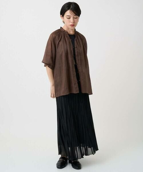 Maison de CINQ / メゾン ドゥ サンク ロング・マキシ丈スカート | [日本製]シアーランダムプリーツスカート | 詳細11