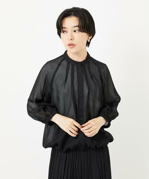 Maison de CINQ / メゾン ドゥ サンク ノーカラージャケット | シアーノーカラージャケット | 詳細1