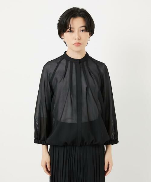 Maison de CINQ / メゾン ドゥ サンク ノーカラージャケット | シアーノーカラージャケット | 詳細4