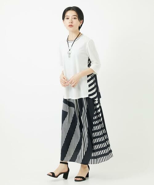 Maison de CINQ / メゾン ドゥ サンク カットソー | バックシャン幾何プリントカットソー | 詳細13