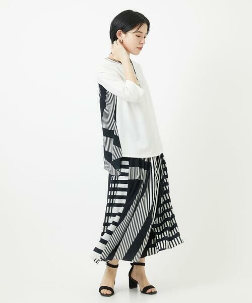 Maison de CINQ / メゾン ドゥ サンク カットソー | バックシャン幾何プリントカットソー | 詳細14