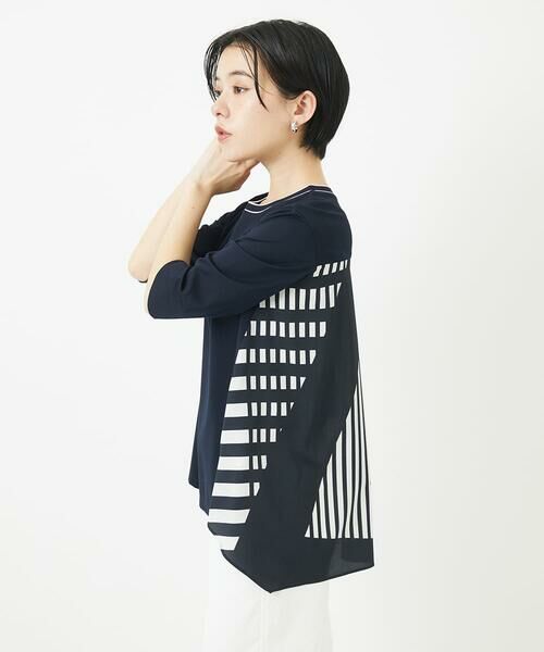 Maison de CINQ / メゾン ドゥ サンク カットソー | バックシャン幾何プリントカットソー | 詳細4