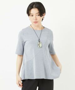 Maison de CINQ / メゾン ドゥ サンク カットソー | ピケストライプジャージーフレアカットソー