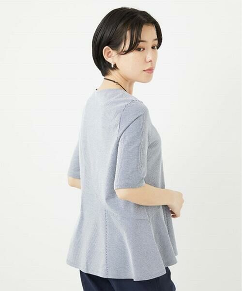 Maison de CINQ / メゾン ドゥ サンク カットソー | ピケストライプジャージーフレアカットソー | 詳細3