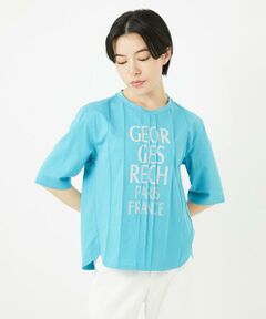 Maison de CINQ / メゾン ドゥ サンク カットソー | ピンタックロゴカットソー