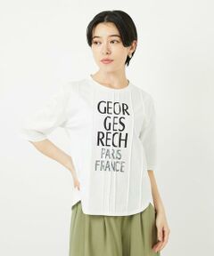 Maison de CINQ / メゾン ドゥ サンク カットソー | ピンタックロゴカットソー