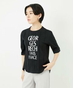 Maison de CINQ / メゾン ドゥ サンク カットソー | ピンタックロゴカットソー