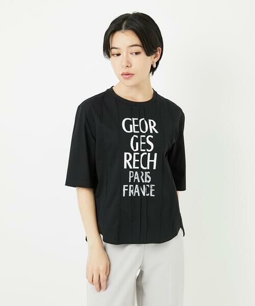 Maison de CINQ / メゾン ドゥ サンク カットソー | ピンタックロゴカットソー | 詳細1