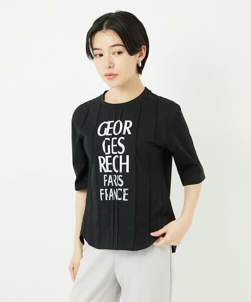 Maison de CINQ / メゾン ドゥ サンク カットソー | ピンタックロゴカットソー | 詳細2