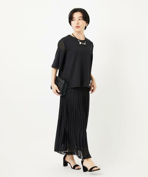 Maison de CINQ / メゾン ドゥ サンク カットソー | [日本製/接触冷感]シアーコンビジャージープルオーバー | 詳細14